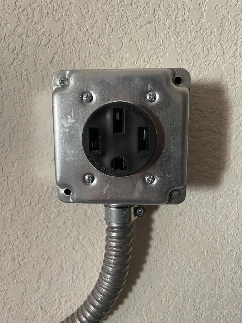 NEMA 14-50 outlet installed for Smart Home Electrical in Norwalk
